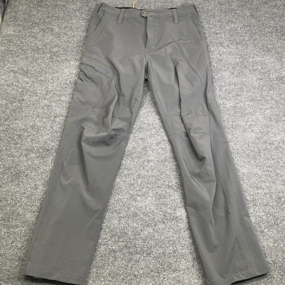 Stoic Hiking Pants Mens Gray Nylon Stretch Water Resistant Outdoor Cargo Pocket